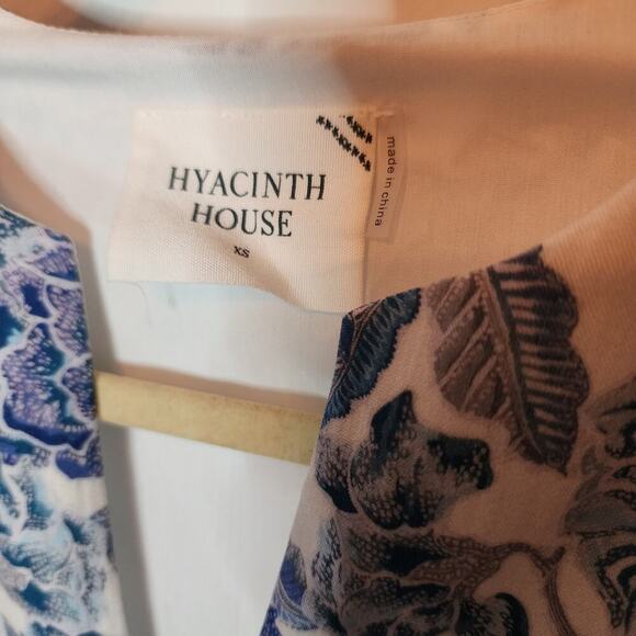 Tuckernuck Hyacinth House  Steel Blue Floral Brody Midi Dress Sz XS - Picture 6 of 8